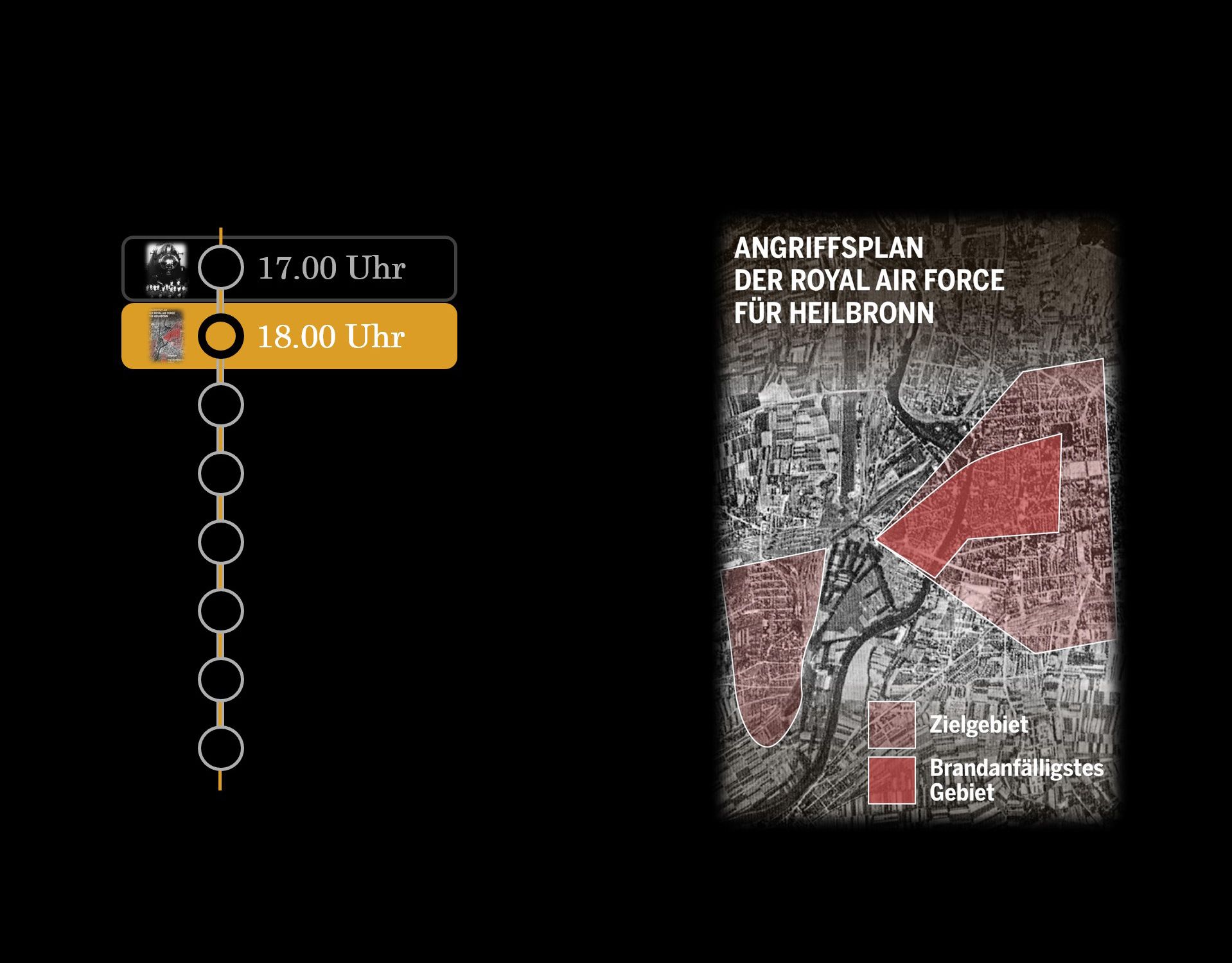 Angriffsplan der Royal Air Force für Heilbronn