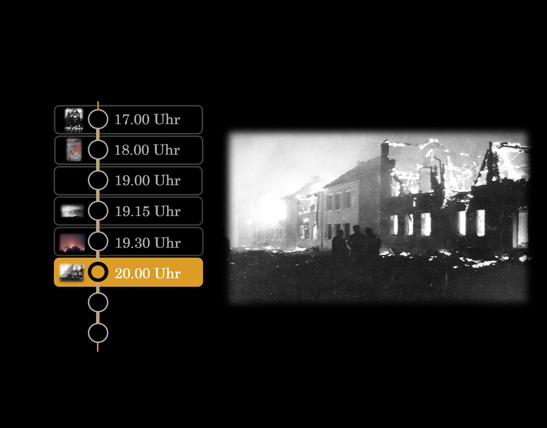 Nach einem halbstündigen Luftangriff brennt am 4. Dezember 1944 die Heilbronner Altstadt lichterloh. Viele Menschen kommen in dem Inferno um, weil sie nicht wissen, in welche Richtung sie laufen sollen.