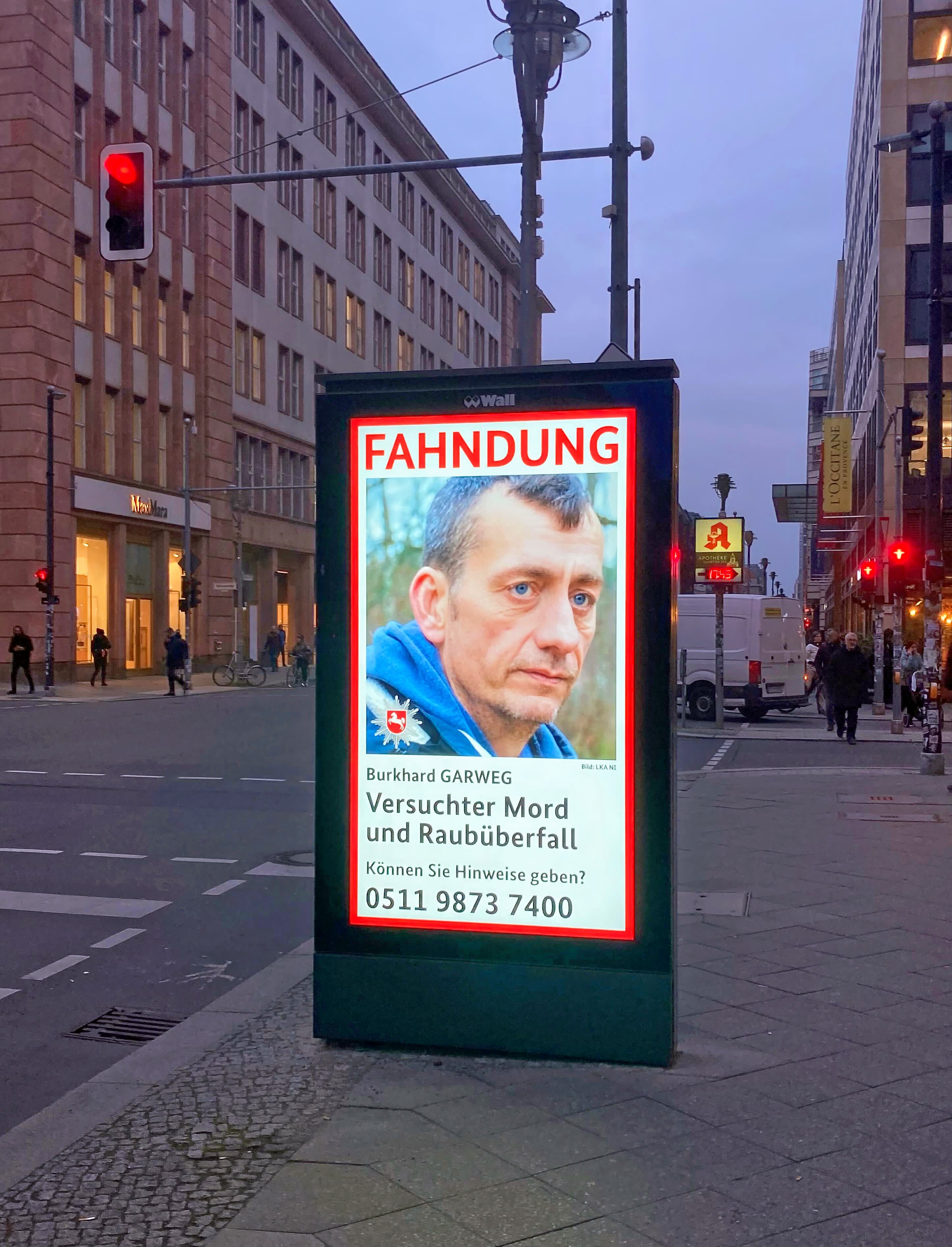 Fahndung 2024: Die Polizei sucht nach Burkhard Garweg